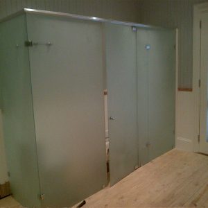 Custom Bathroom Enclosure Full Sandblast