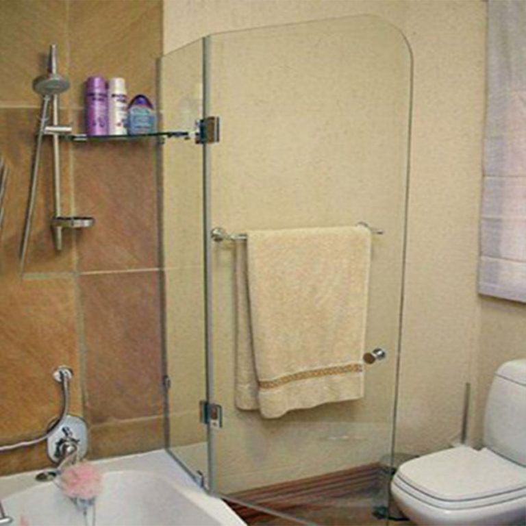 Frameless Custom Made Hinged Bath Screen Shower Haus