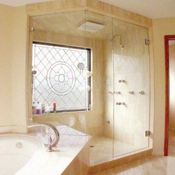 Frameless Hinged Door With Cut Out Panel