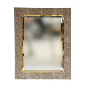 Shagreen Mirror Beige Rectangle 900 x 700mm