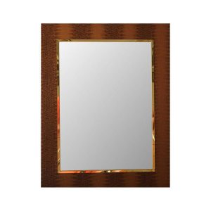 Shagreen Mirror Brown Rectangle 900 x 700mm