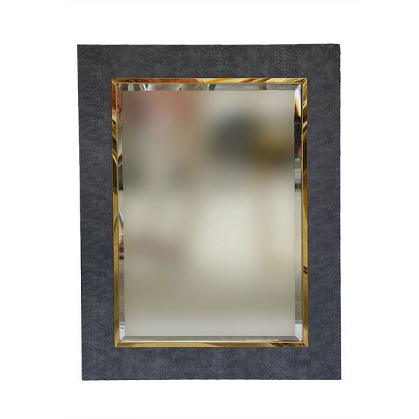 Shagreen Mirror Grey Rectangle 900 by 700