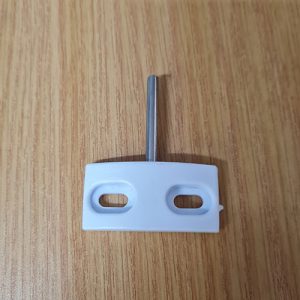 SM Rounded White Pivot Block With Metal Pin
